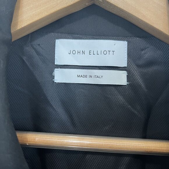 John Elliot Wool Coach's Jacket Black Size 3/L - Picture 8 of 14